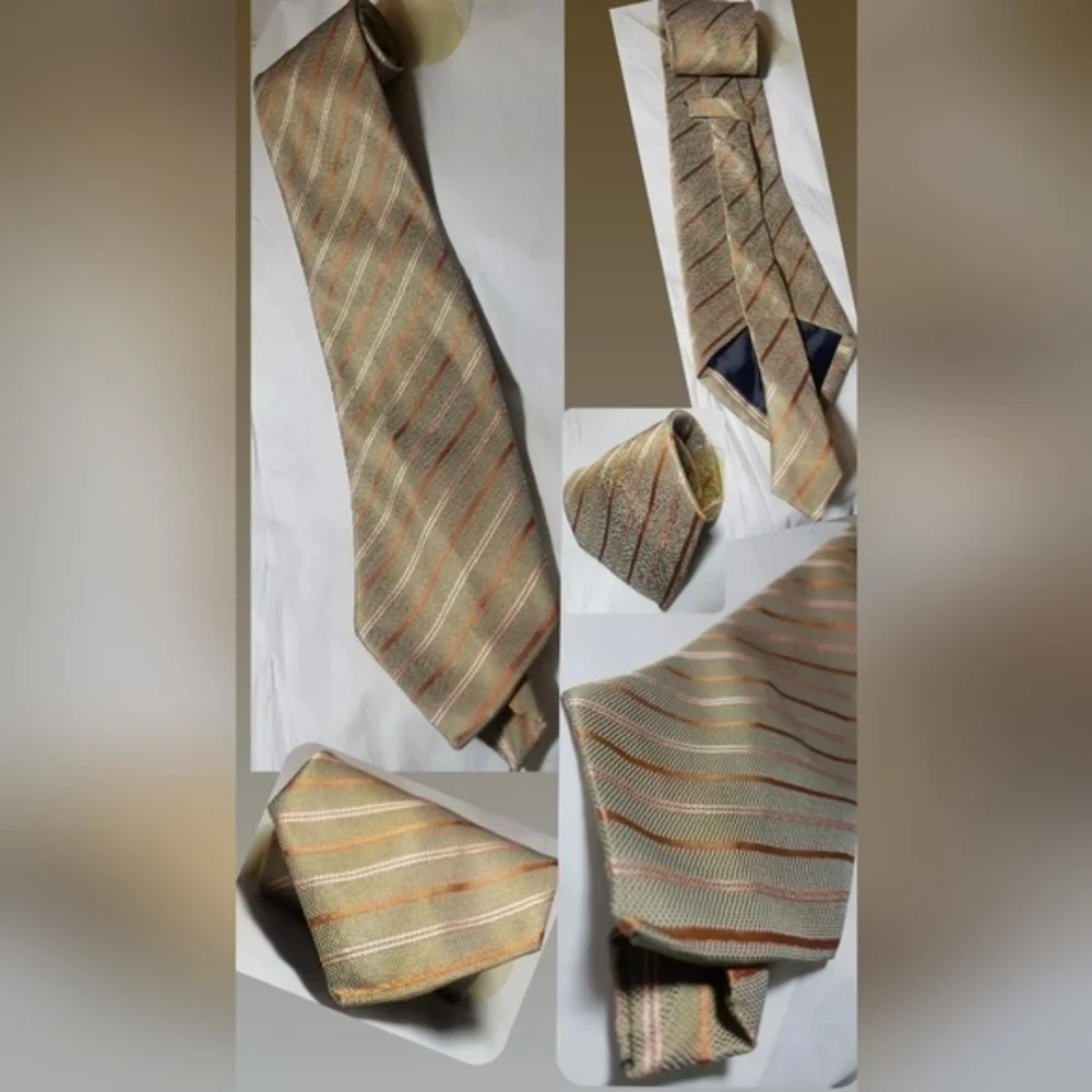 Vintage Silk Thread Striped Tie - Picture 4 of 6